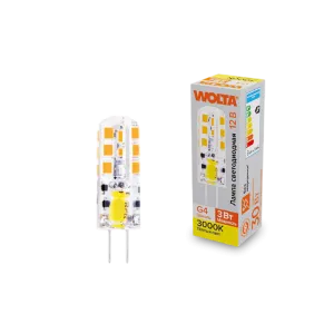 Светодиодная лампа WOLTA WSTD-JC-12V3W3KG4-S 3Вт 3000K G4 WSTD-JC-12V3W3KG4-S