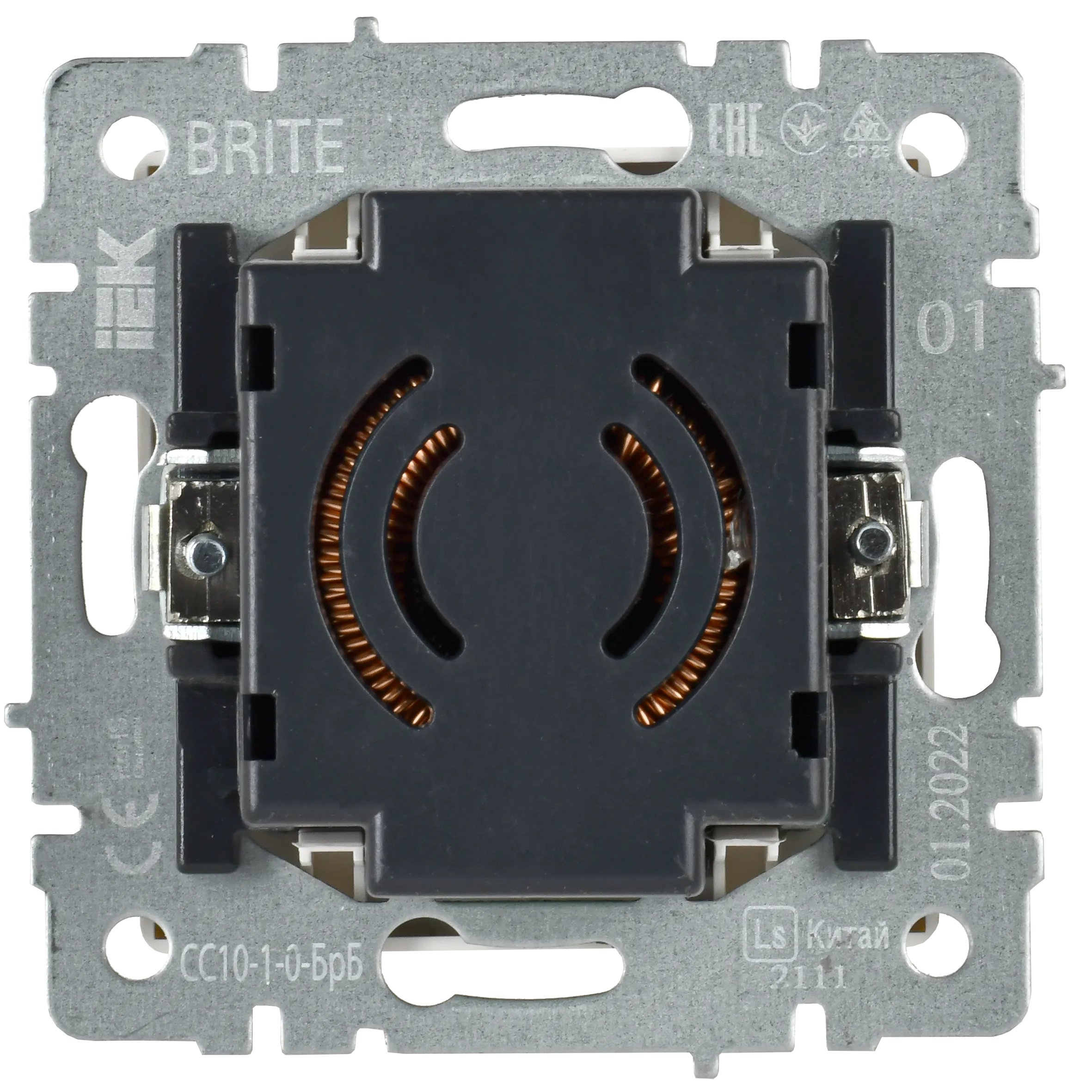 BRITE Светорегулятор поворотно-нажимной 600Вт СС10-1-0-БрБ белый IEK - Фото 4