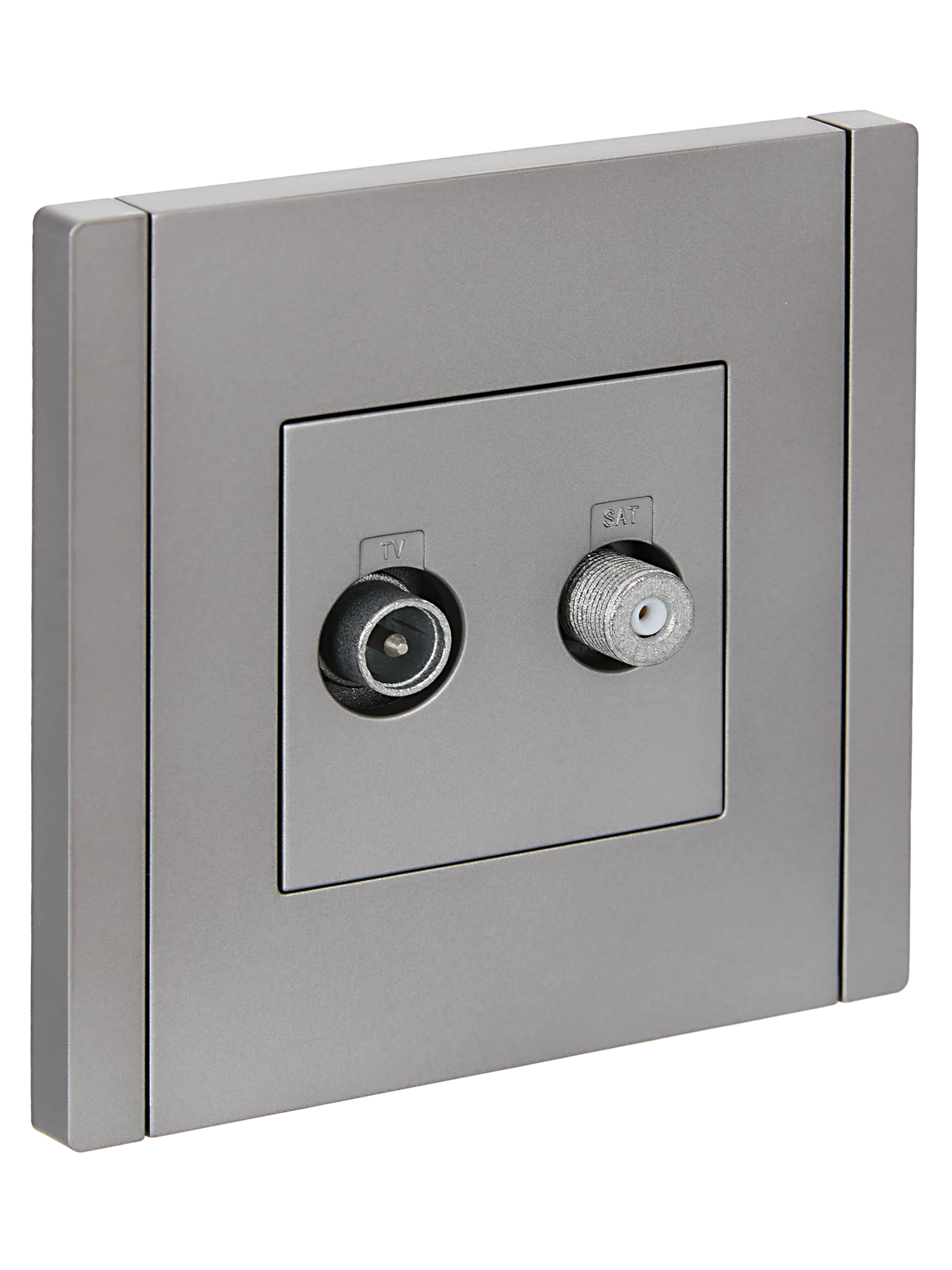 FORTE&PIANO Розетка двойная TV+SAT FP538 сталь IEK FP-AF20-O-K46