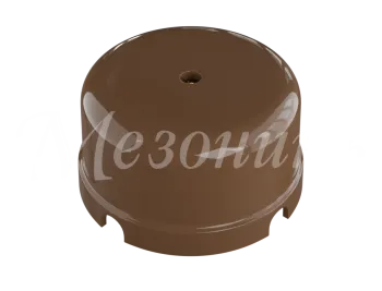 Коробка распределительная пластиковая D80мм, высота 43мм, IP20, цвет - какао, УСАДЬБА, ТМ "МезонинЪ"