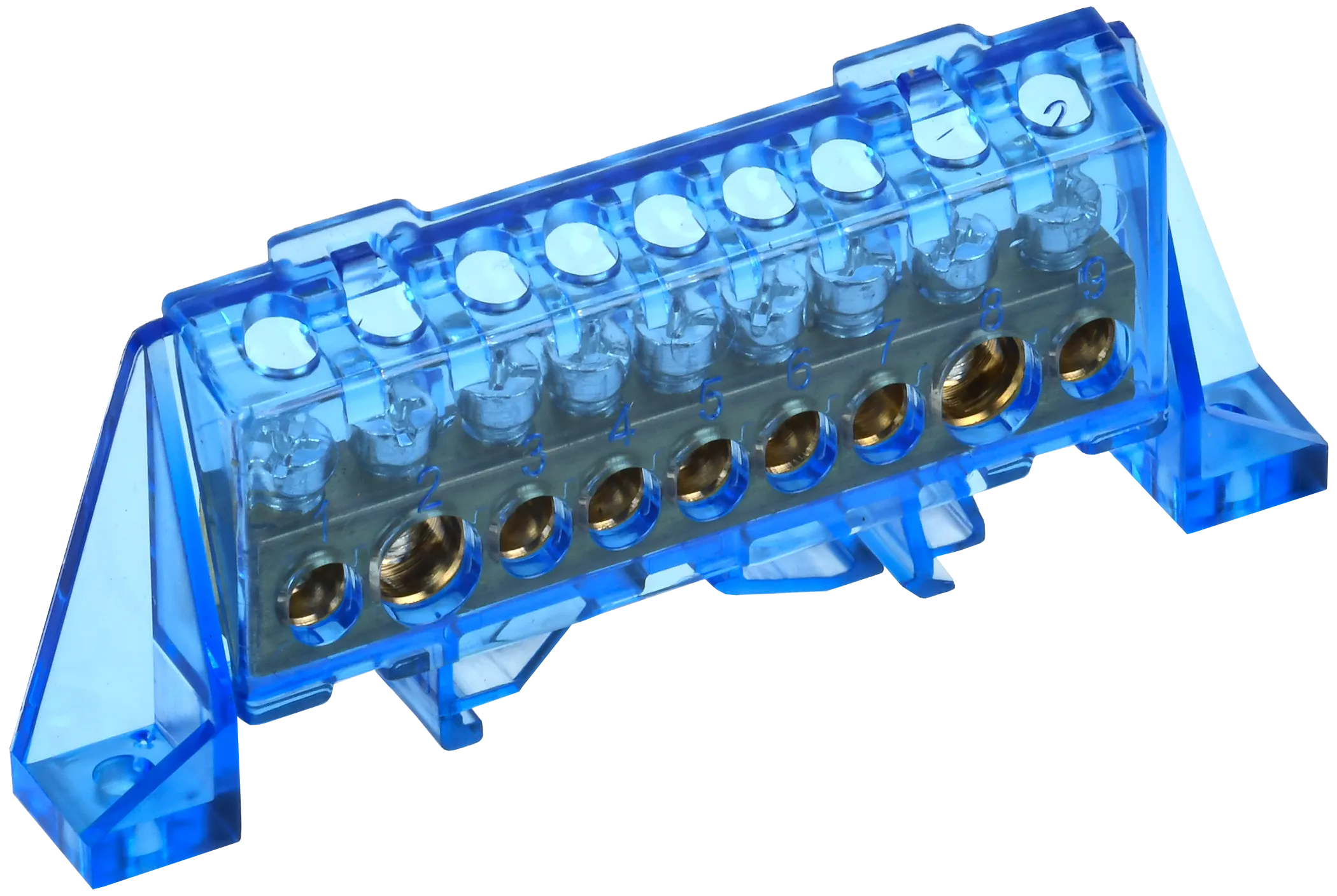 TEKFOR Шина N "ноль" в комбинированном DIN-изоляторе "Стойка" 8х12-9-С IEK TF-NN20-09-DP-K07