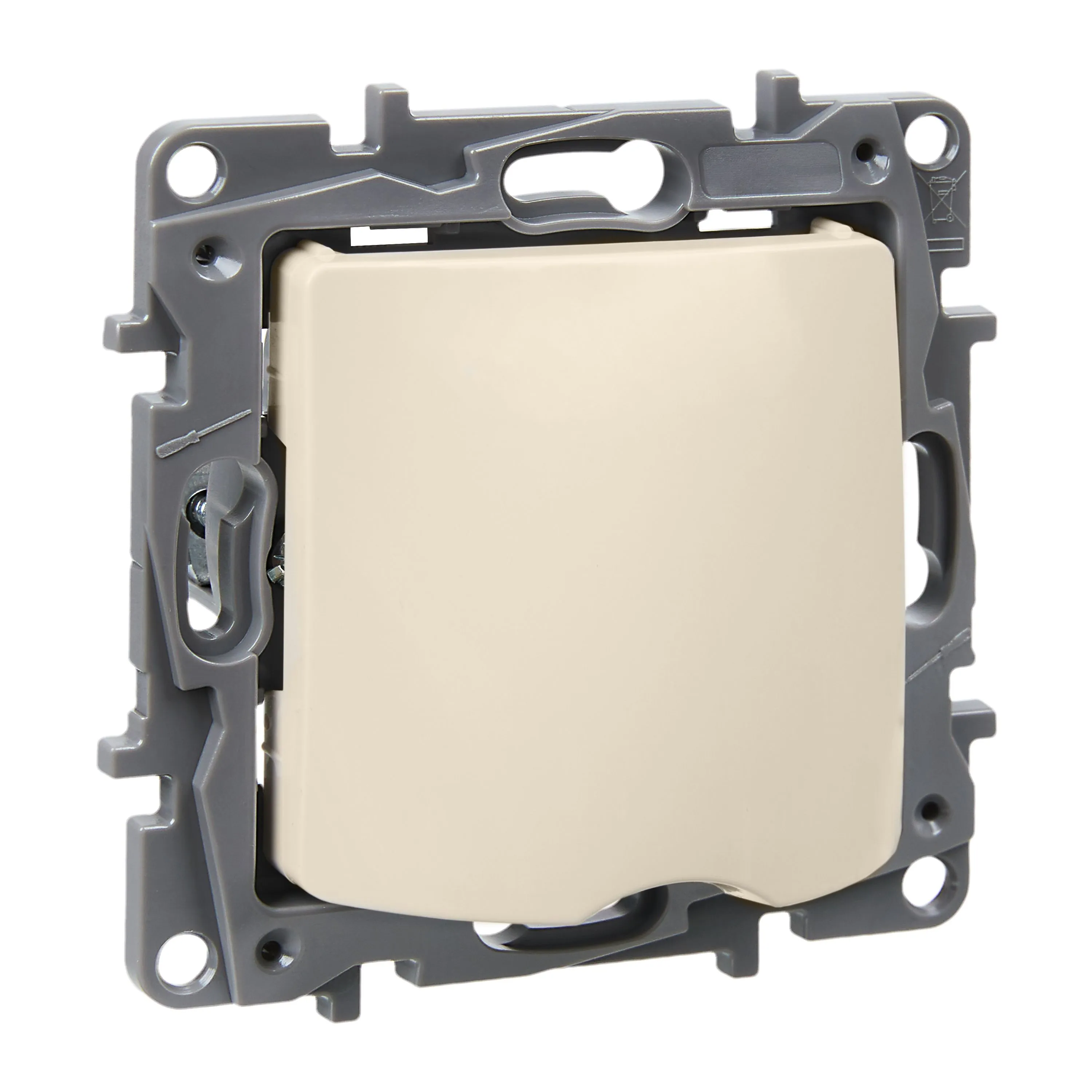 ETIKA Вывод кабеля с зажимом для кабеля слоновая кость 672329