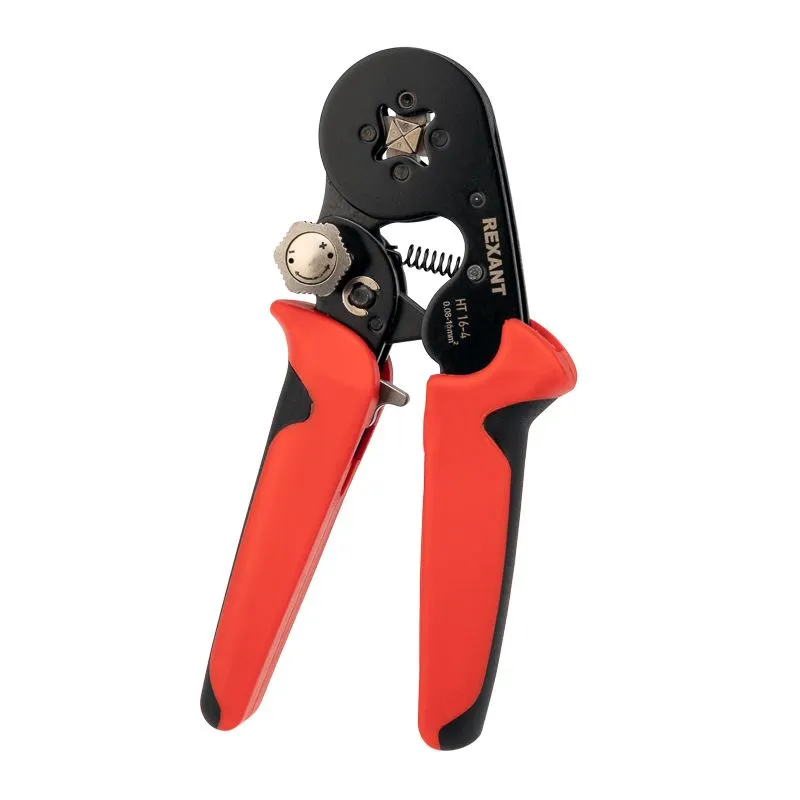 Кримпер HT-16-4 для обжима штыревых наконечников 0,08-16,0мм², с регулятором прижимного усилия REXANT 12-3216-1