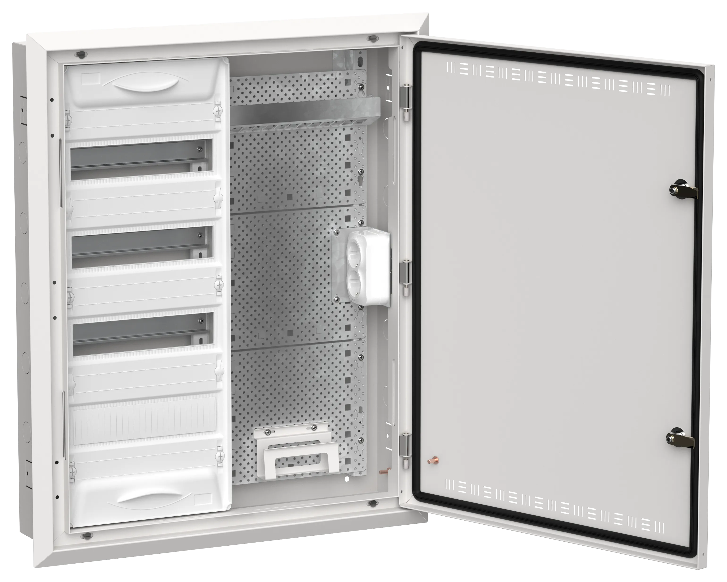 TITAN 5 Корпус комбинированный ЩРв-48 (2х48) 755х625х130мм IP30 белый IEK