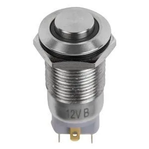 Кнопка  антивандальная Ø12 12В Фикс (2с) ON-OFF красная (A-12-C2) REXANT (в упак. 1шт.) - Фото 2