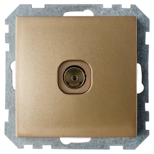 Розетка телевизионная скрытой установки ТР-043 бронза