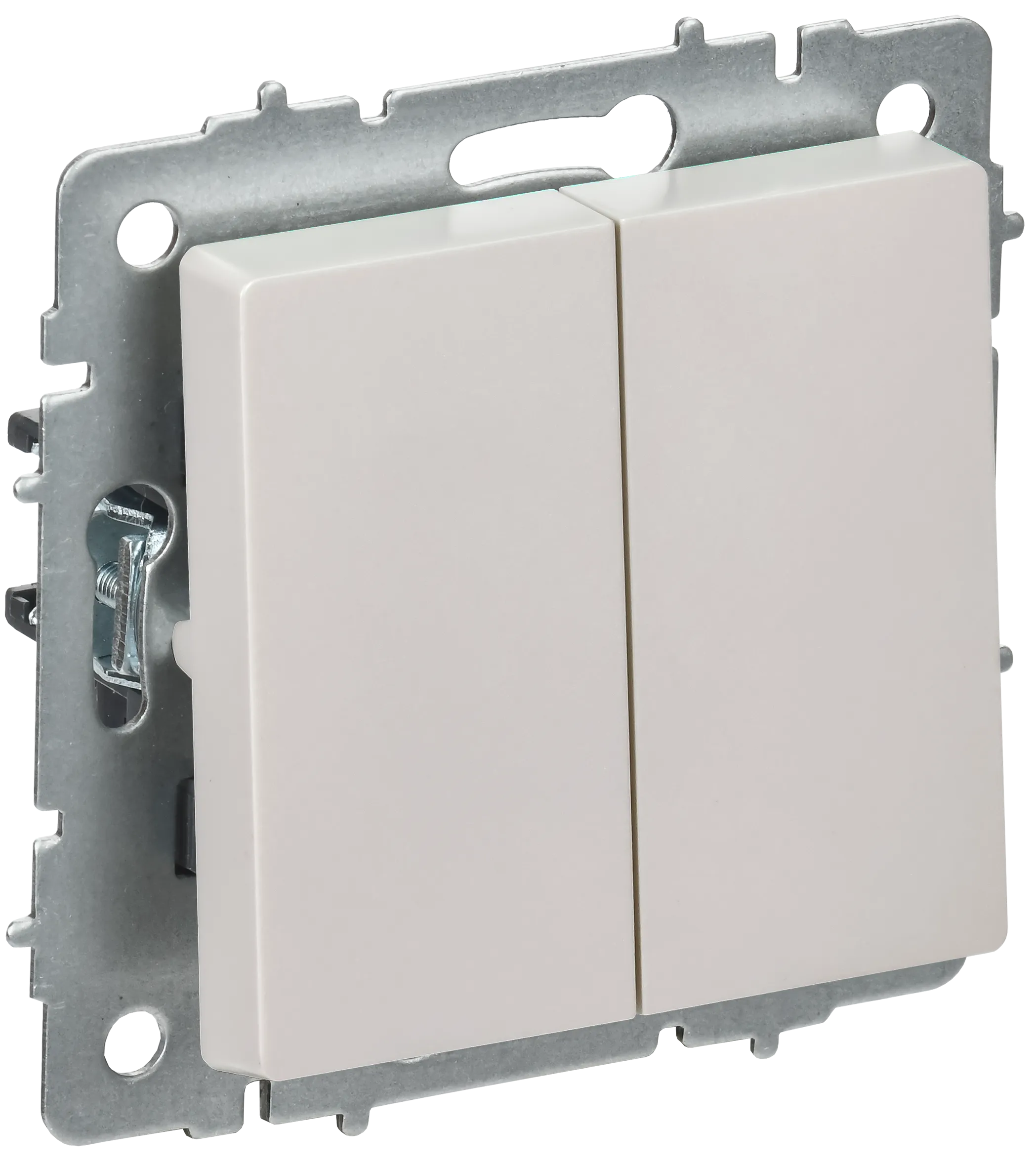 BRITE Выключатель 2-клавишный перекрестный 10А ВС10-2-3-БрЖ жемчуг IEK