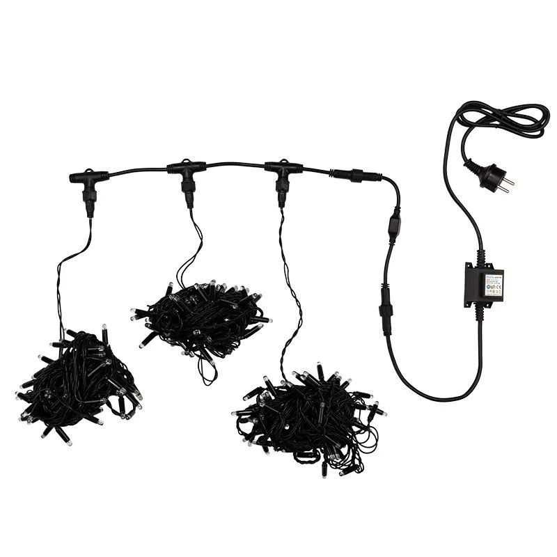 Гирлянда LED ClipLight 24V, 3 нити по 10 метров, цвет диодов Синий - Фото 4