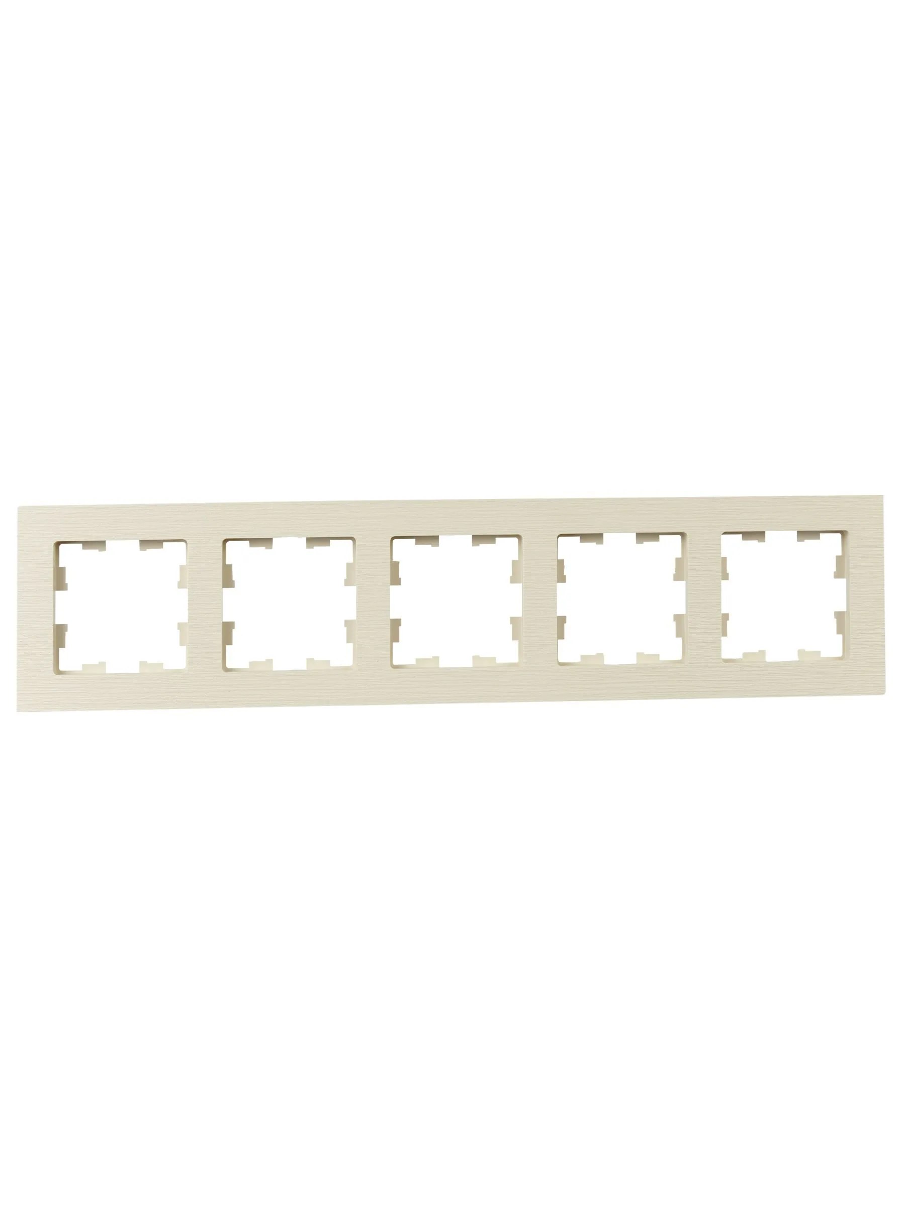 BRITE Рамка 5-местная РУ-5-Бр бежевый рифленый IEK - Фото 3