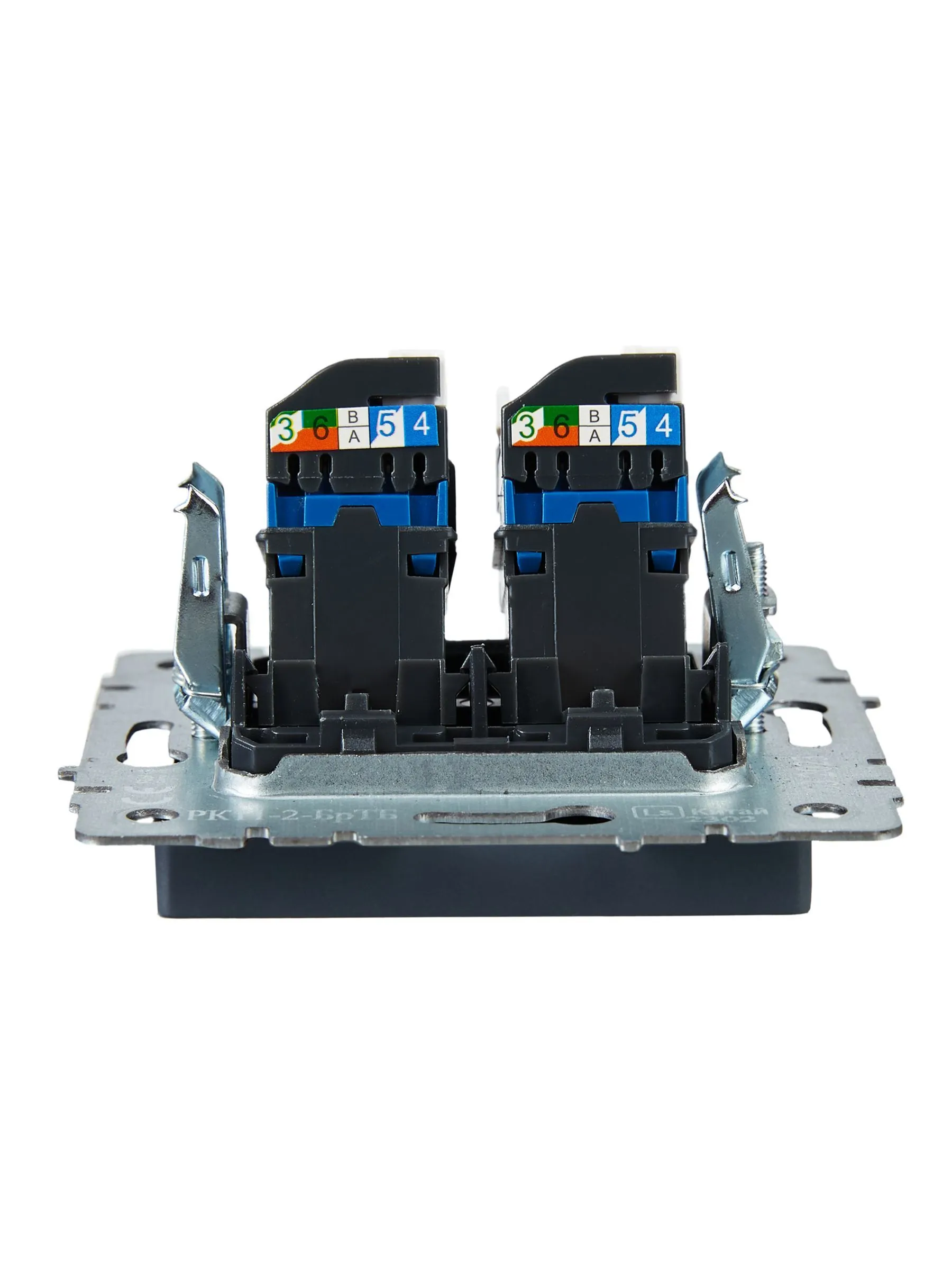 BRITE Розетка компьютерная двойная RJ45 кат.6 РК11-2-БрМ маренго IEK - Фото 4