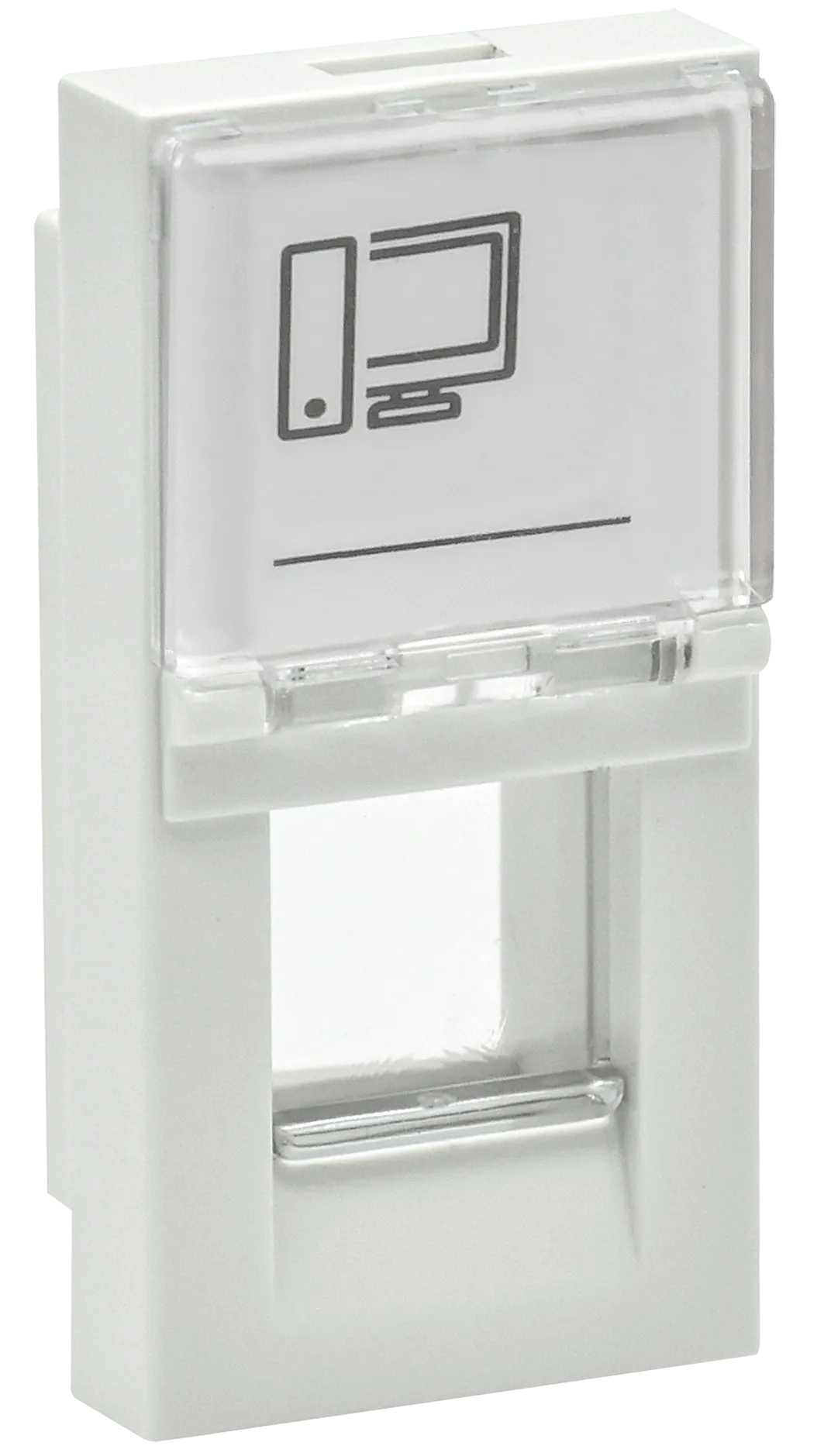 PRIMER Панель лицевая Keystone (1 модуль) белая IEK