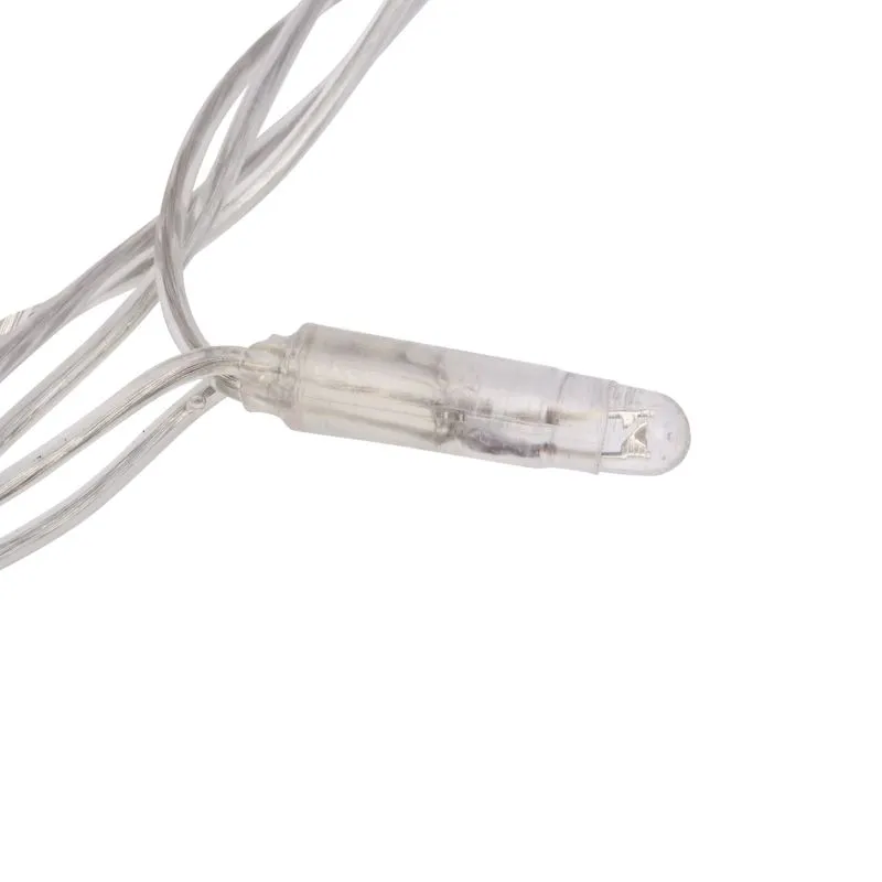 Гирлянда светодиодная Занавес 2х3м 240 LED БЕЛЫЙ прозрачный ПВХ IP65 эффект водопада 24В не соединяется трансформатор в комплекте NEON-NIGHT - Фото 4