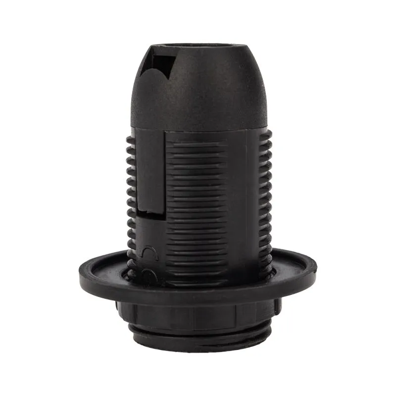 Патрон пластиковый термостойкий подвесной с кольцом Е14 черный REXANT - Фото 2