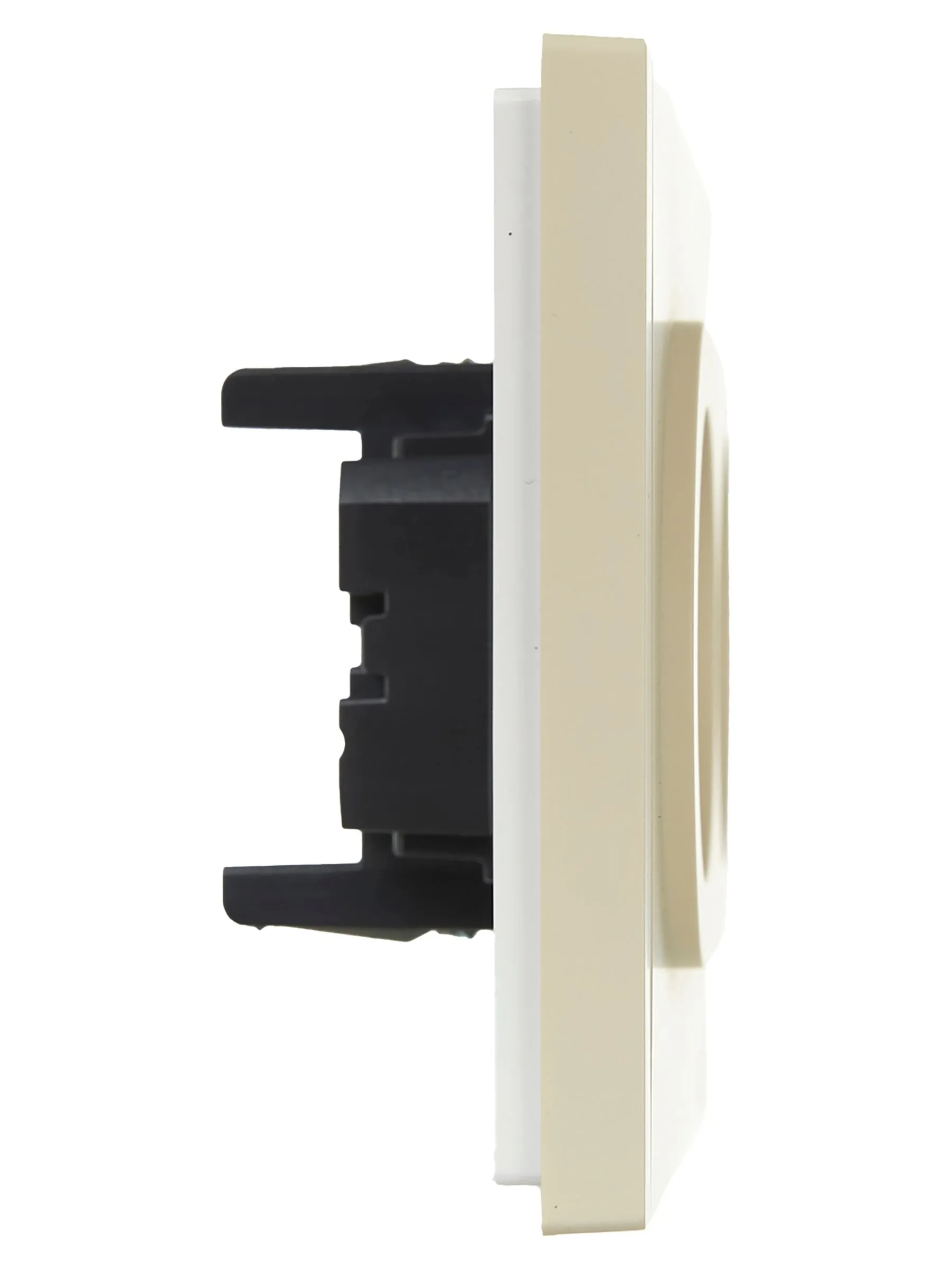 FORTE&PIANO Розетка 2-местная без заземления с защитными шторками безвинтовое крепление 10А FP425 ваниль IEK - Фото 4