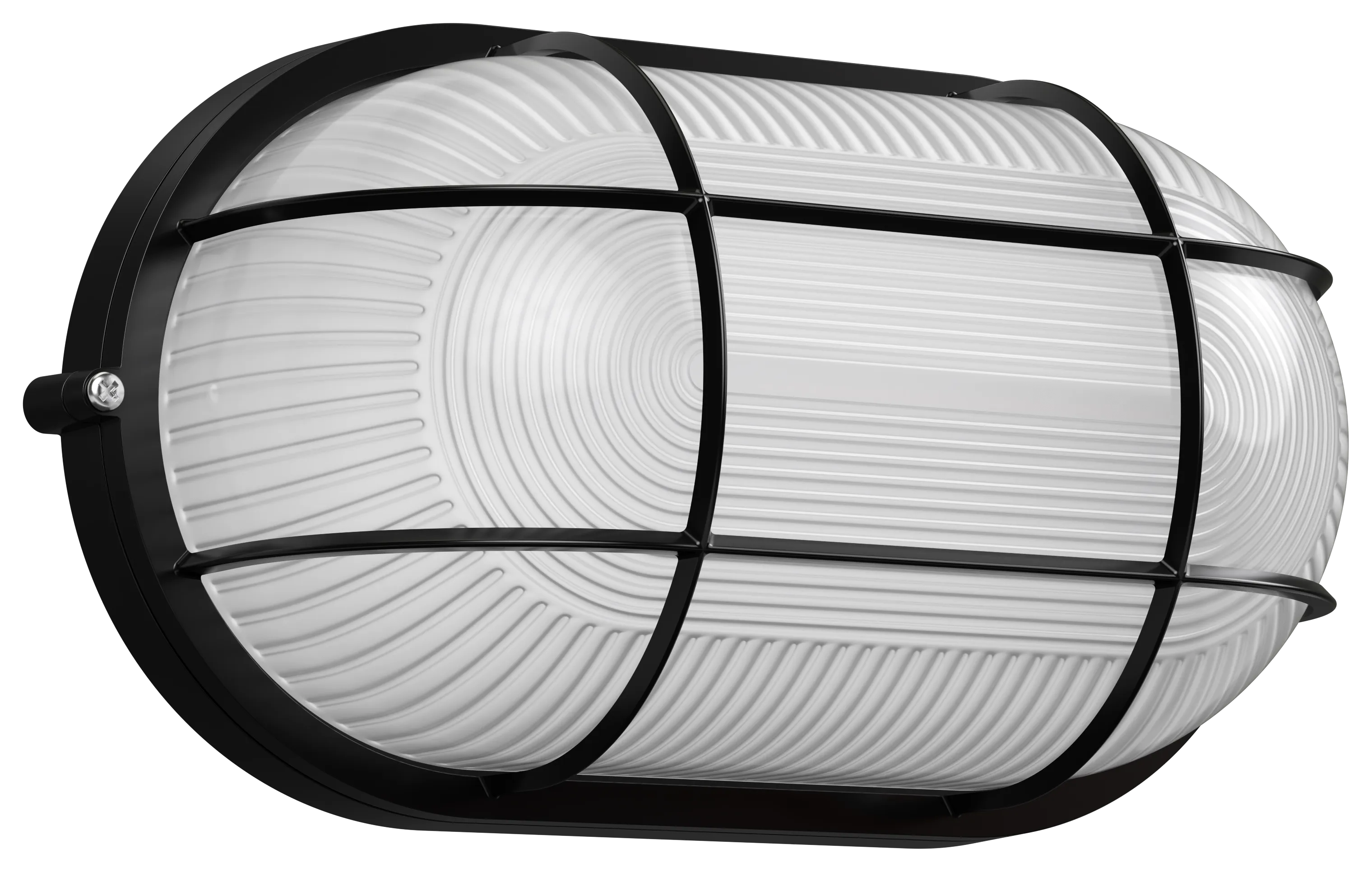 Светильник НПП1202 овал с решеткой 100Вт IP54 черный IEK LNPP0-1202-1-100-K02