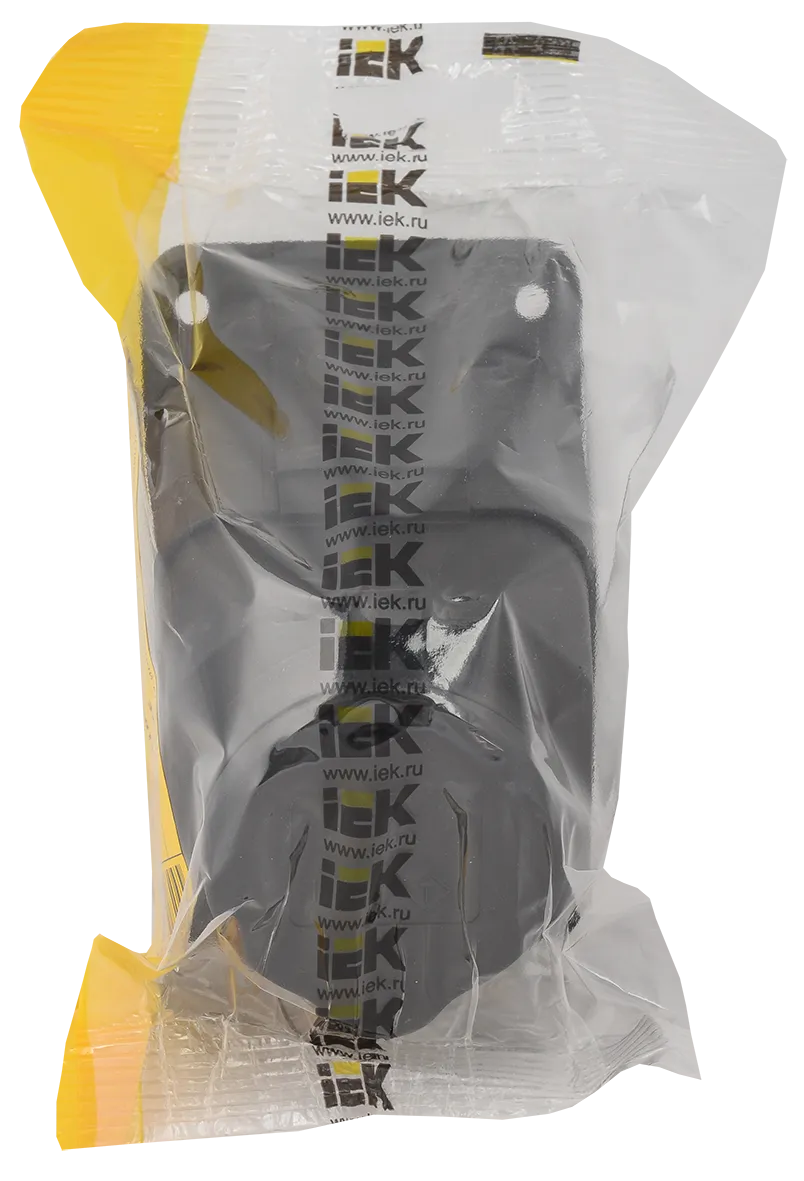 РБу13-1-0м Розетка с защитной крышкой угловая настенная ОМЕГА IP44 каучук IEK - Фото 2