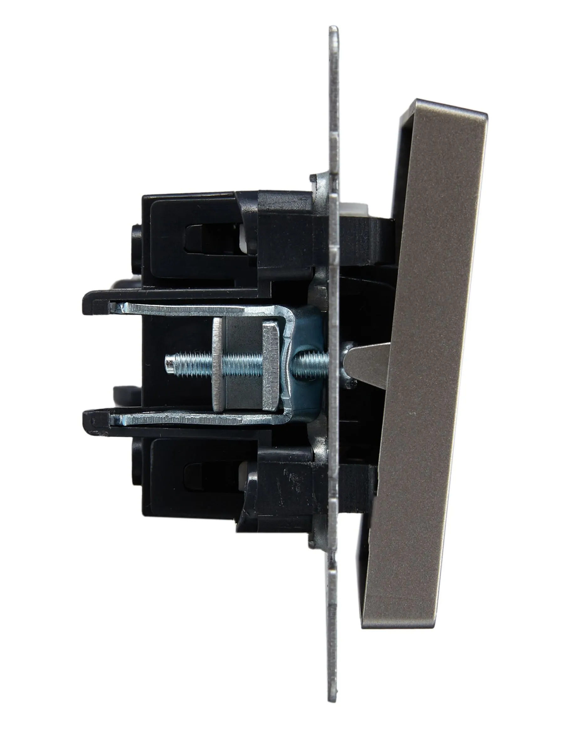 BRITE Выключатель 1-клавишный проходной с индикацией 10А ВС10-1-7-БрС сталь IEK - Фото 7