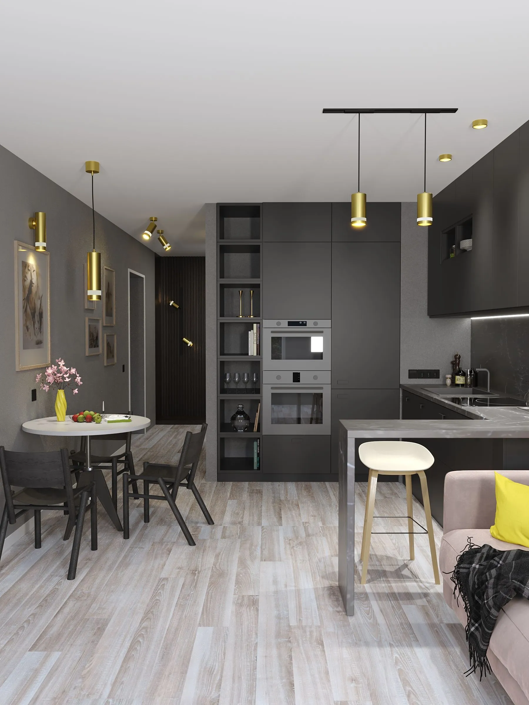 LIGHTING Светильник 4008 накладной настенный под лампу GU10 золото IEK - Фото 4