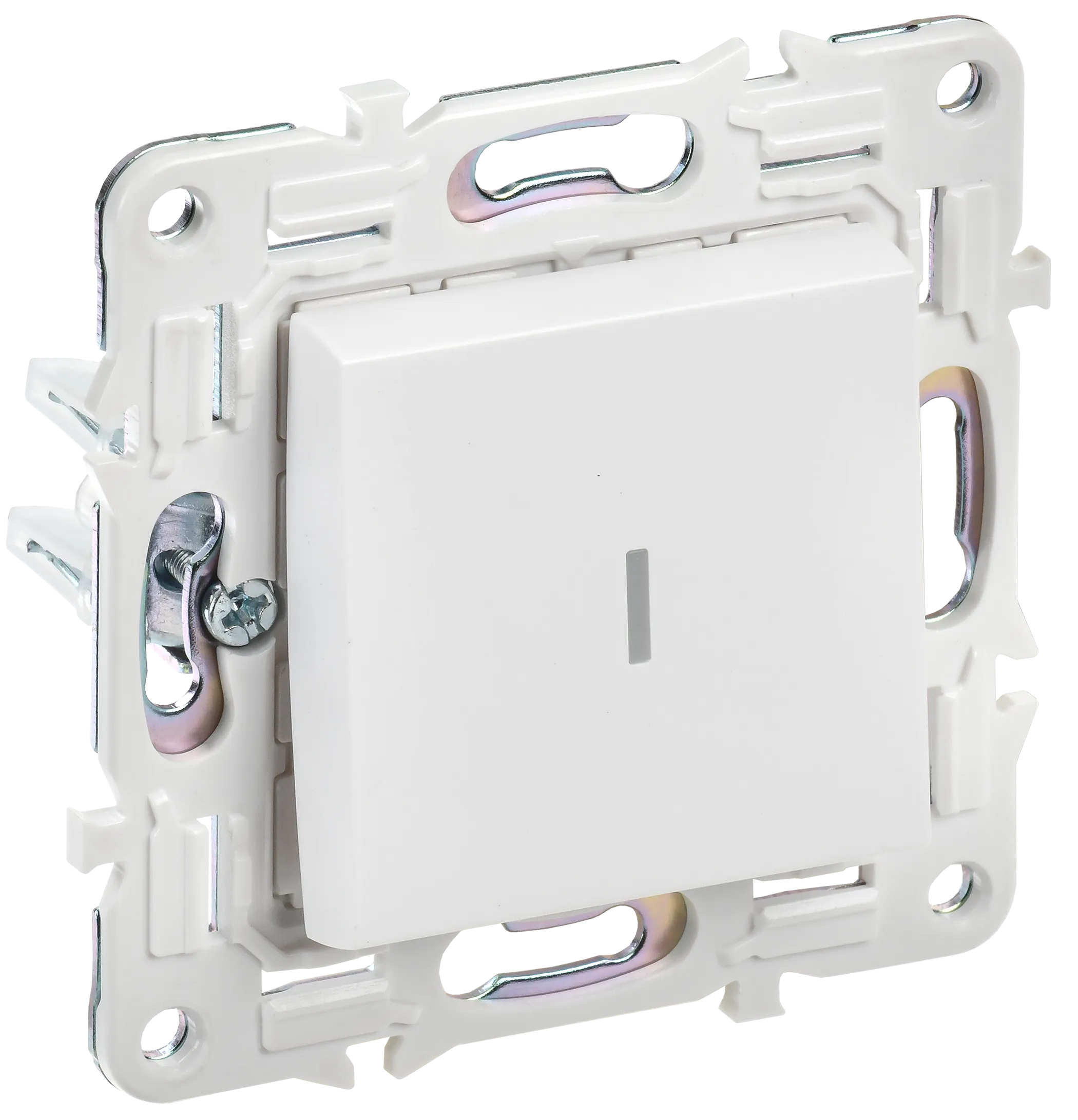 SKANDY Выключатель 1-клавишный с индикацией 10А SK-V07W арктический белый IEK SK-V10-1-10-K01