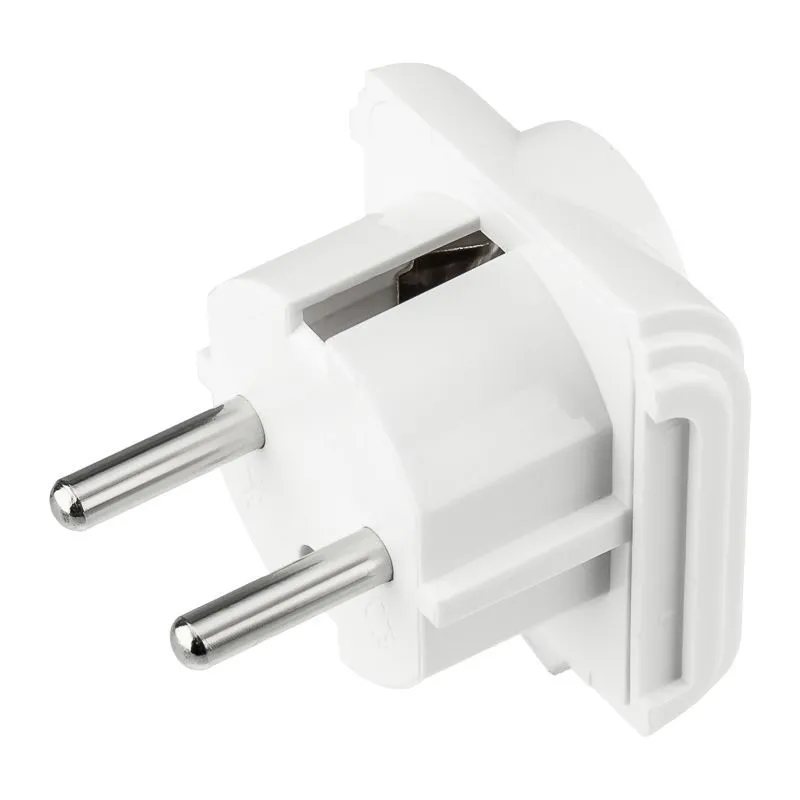 Адаптер сетевой (переходник) с универсальной на Евро вилку F/C2 «Квадрат» 10А б/з белый REXANT 11-1011