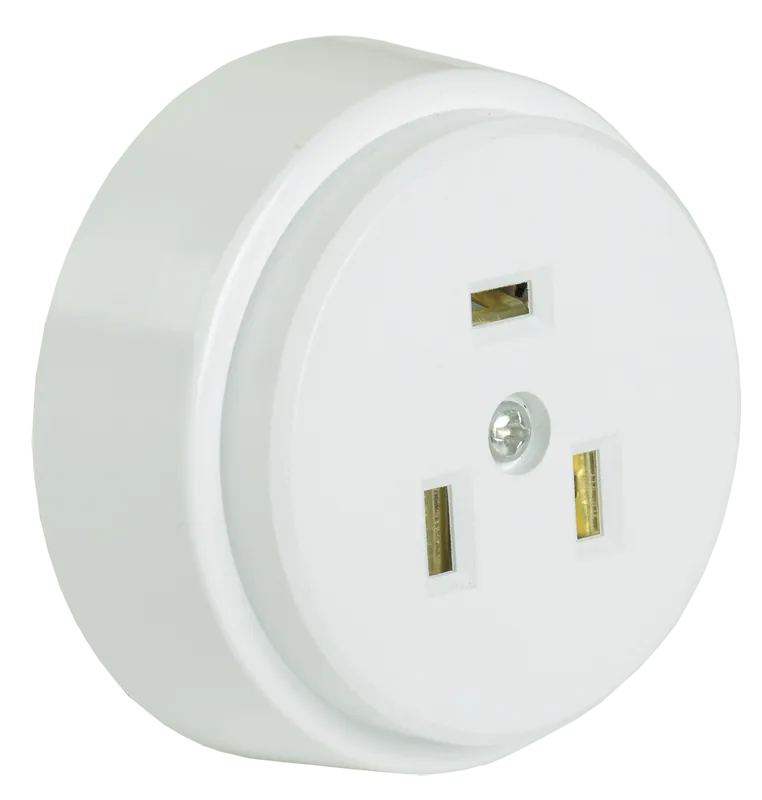 РПпл10-01-Ст Розетка разборная для плиты с заземлением открытая установка 32А белая IEK