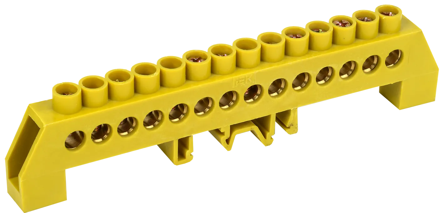 Шина PE "земля" в комбинированном DIN-изоляторе типа "Стойка" ШНИ-8х12-14-КС-Ж IEK