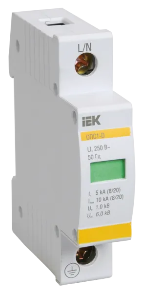 KARAT Ограничитель импульсного перенапряжения ОПС1-C 1P In=20кА Un=400В Im=40кА IEK