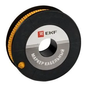 Маркер кабельный 4,0 мм2 "L" (500 шт.) (ЕС-2) EKF plc-KM-4-L