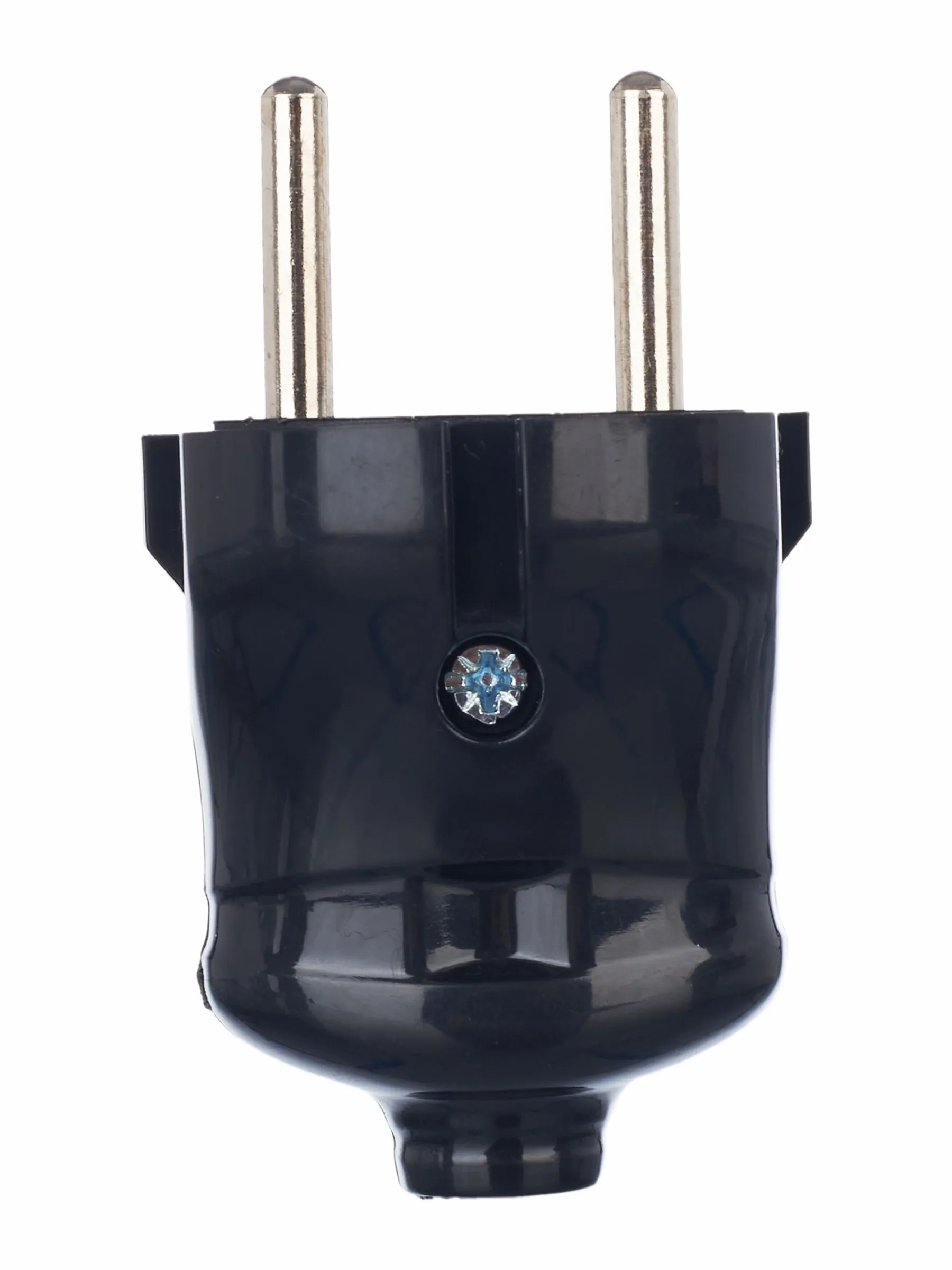 Вилка разборная прямая ВПп20-02-Ст без заземляющего контакта 6А черная IEK - Фото 3