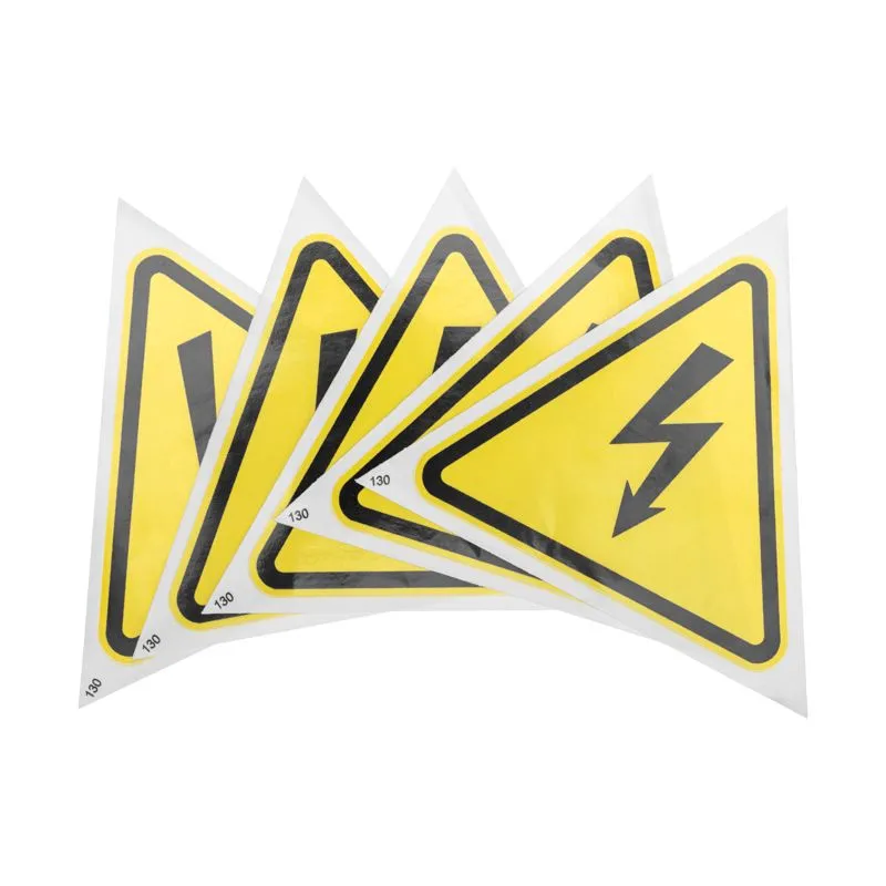 Наклейка знак электробезопасности «Опасность поражения электротоком» 130х130х130мм 5 шт. REXANT - Фото 2