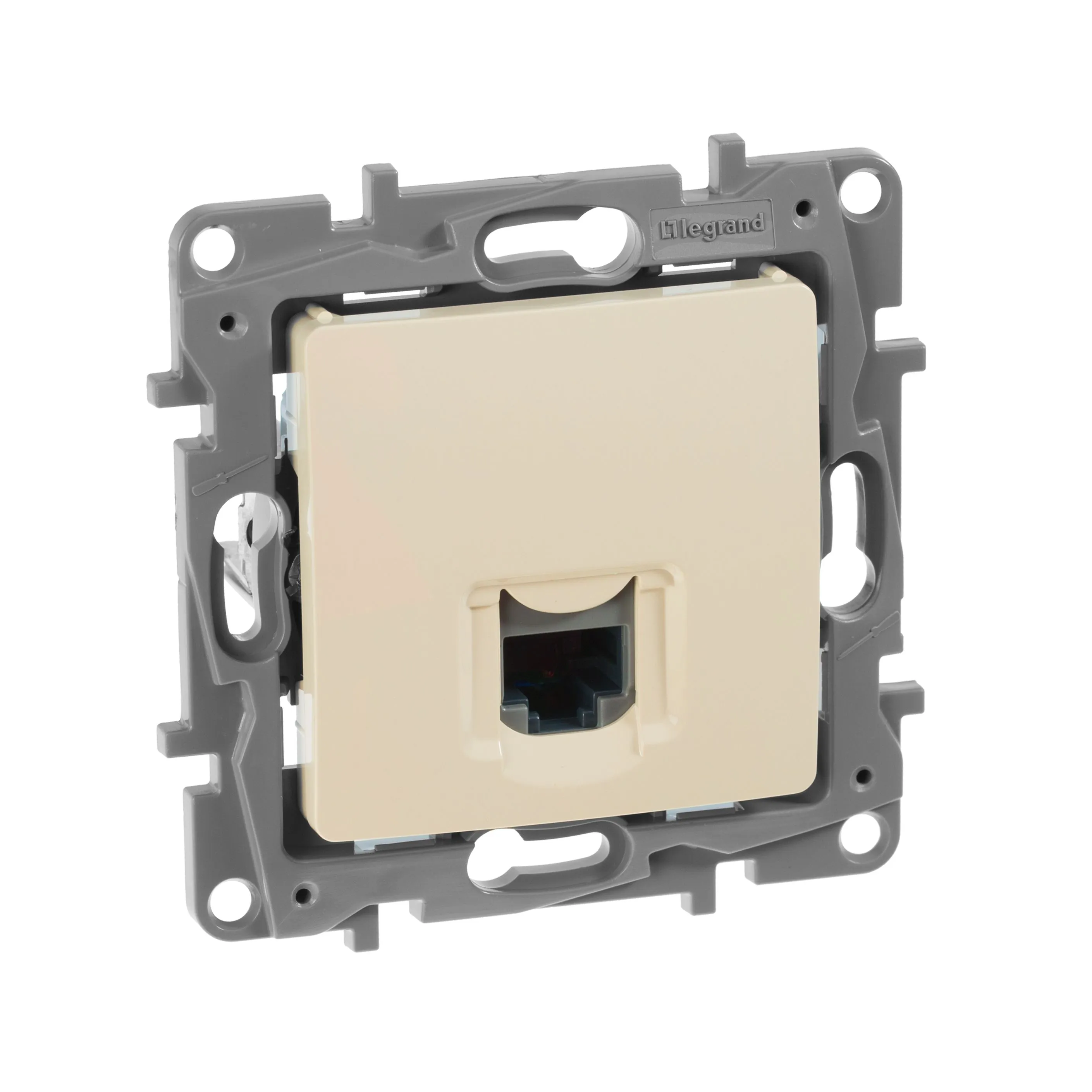 ETIKA Розетка компьютерная RJ45 категория 5Е UTP слоновая кость 672341