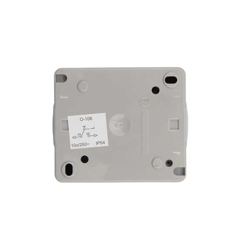 Выключатель одноклавишный INDUSTRIAL IP54 о/у, серый KRANZ - Фото 4