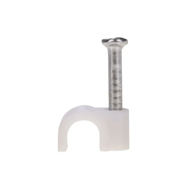 Крепеж кабеля круглый 4мм, белый (20 шт/уп) REXANT - Фото 2