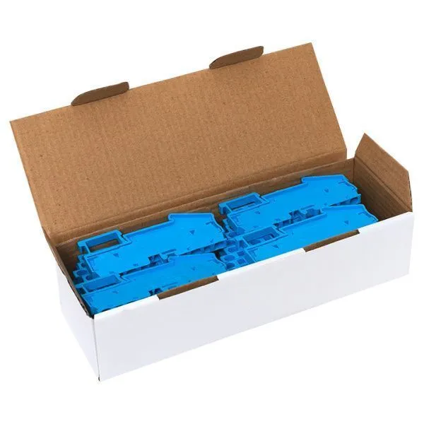 Колодка клеммная пружинная JXB-ST-4 41А 4 вывода синяя EKF - Фото 2