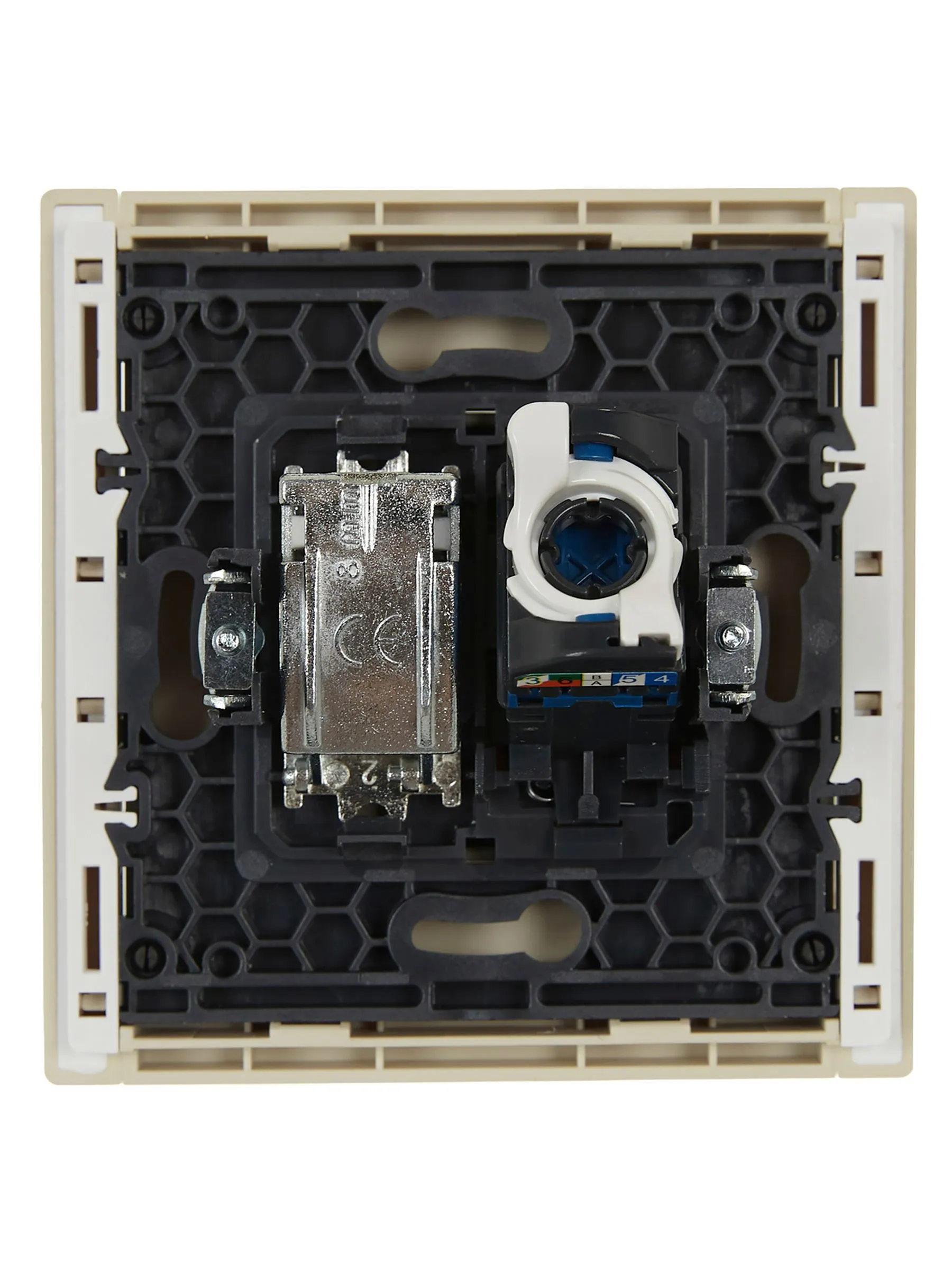 FORTE&PIANO Розетка двойная TV+RJ45 кат.6 FP437 ваниль IEK - Фото 5