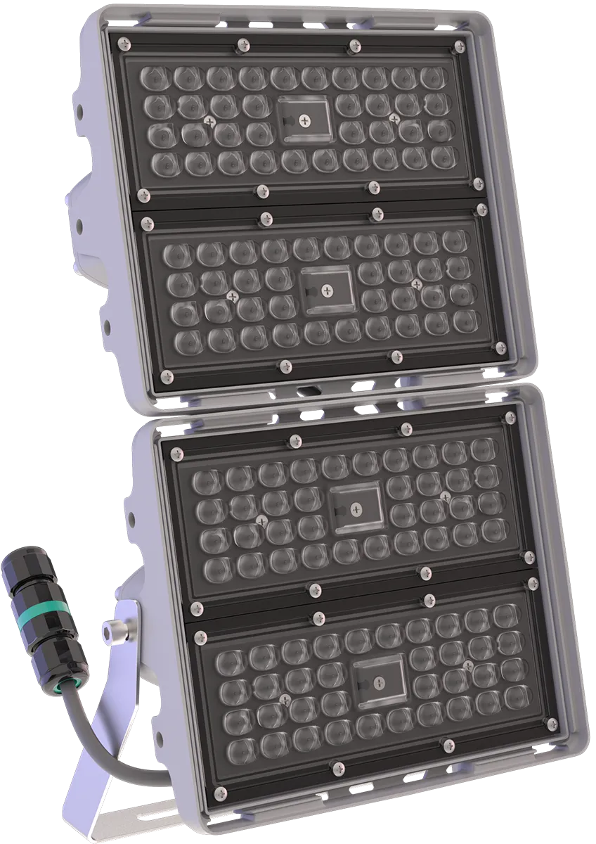 Светильник L-pixel 2/banner/100/Г60/750/(R5)/05/MT-KM/I1-C2/220AC IP66 RAL7035 LEDEL PX100-31516-123-182