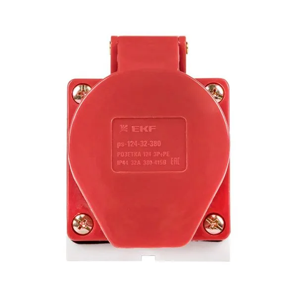 Роз. стац. наруж. 124 3Р+РЕ 32А 380В IP44 EKF