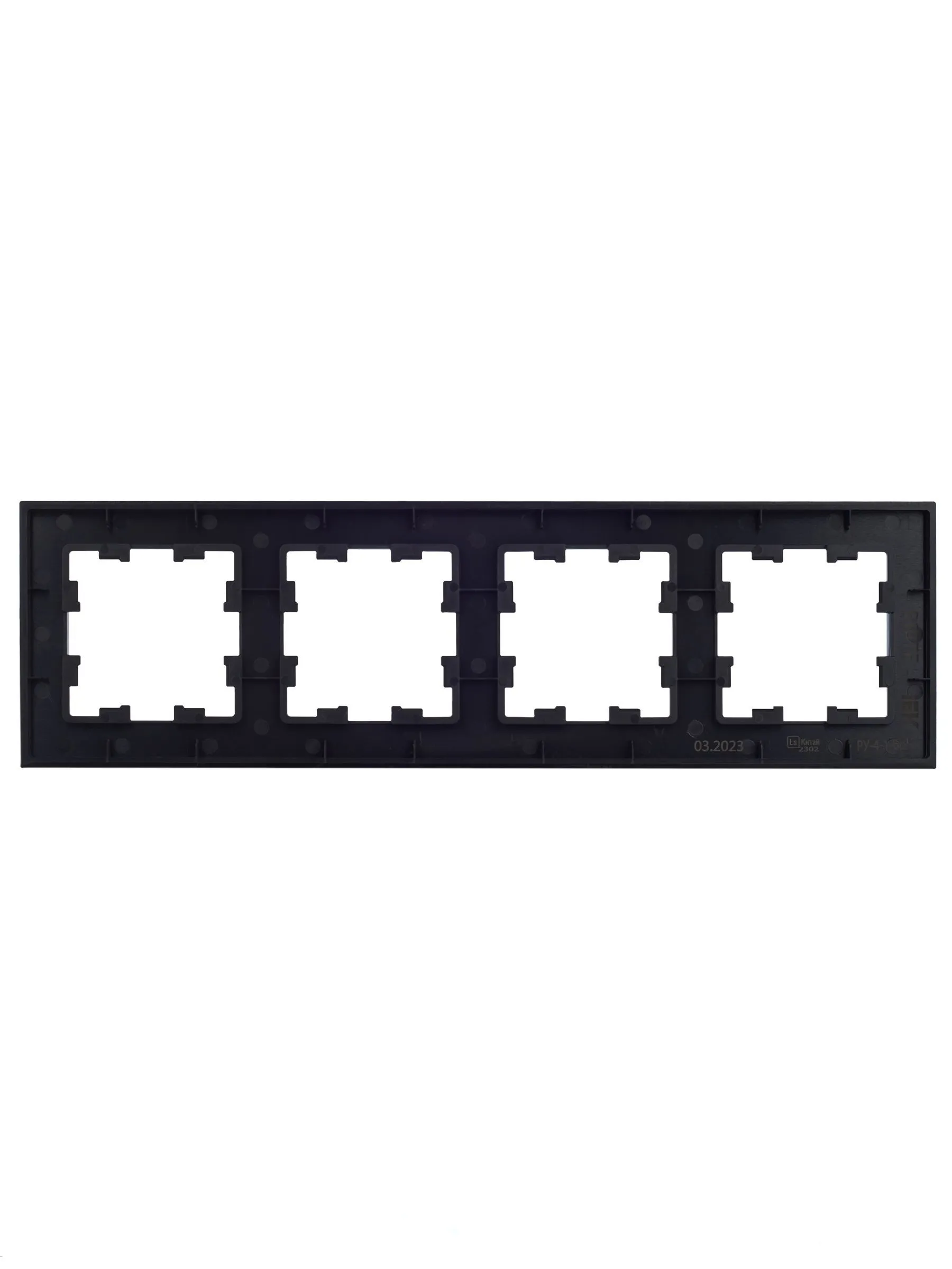 BRITE Рамка 4 -местная РУ-4-1-БрЧ металл черный IEK - Фото 5