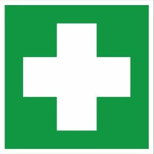 Знак наклейка EC01 "Аптечка первой медицинской помощи" (200x200) фотолюминесцентный EKF an-ec-01-f