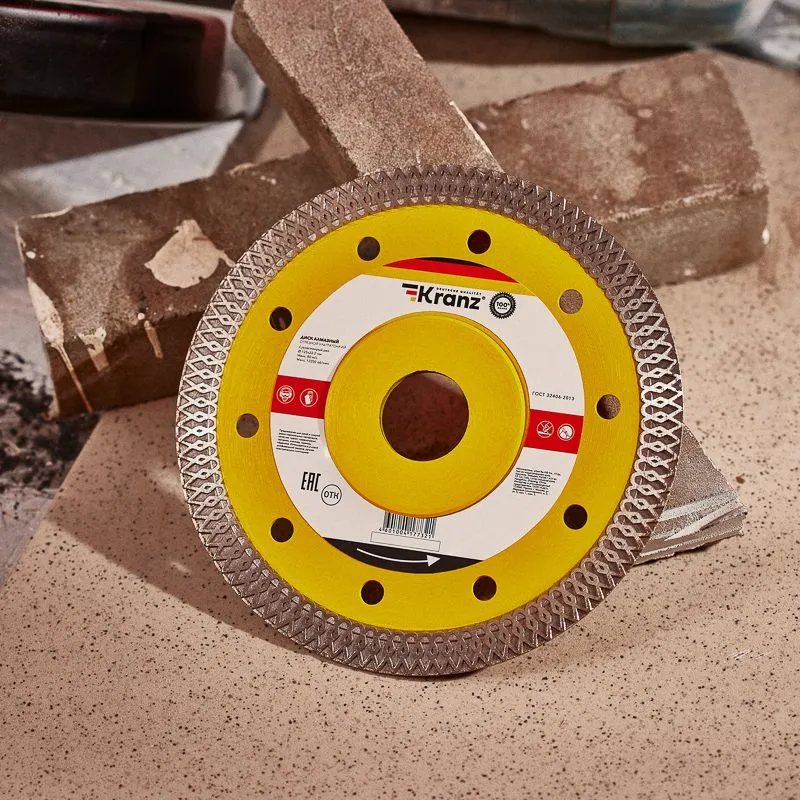 Диск алмазный отрезной ультратонкий 125x22,2x1,4x10 мм KRANZ - Фото 4
