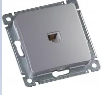 MASTER серебро Розетка комп. 1*RJ45 РСК-400-06 РСК-400-06
