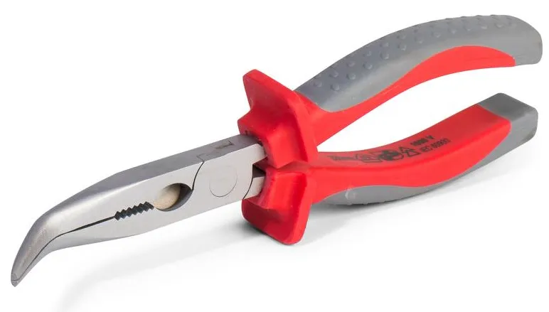 Длинногубцы изогнутые изолированные "Стандарт" 200 мм до 1000В, 60473 