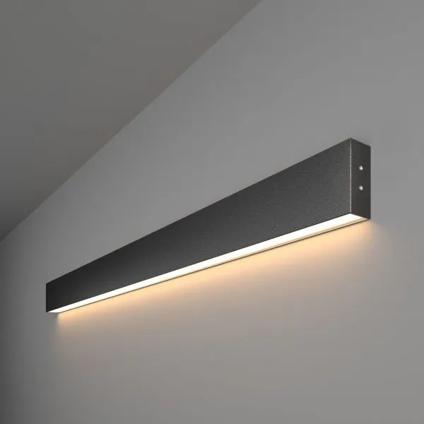 Светильник светодиодный линейный накладной односторонний 103см 20Вт 3000К черная шагрень 101-100-30-