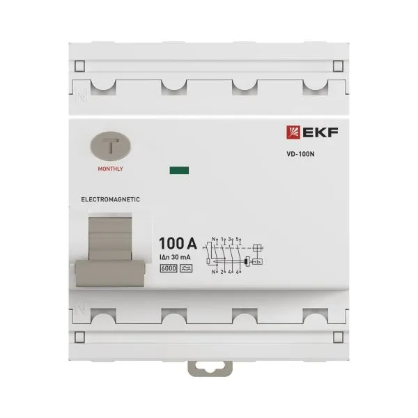 ВДТ ВД-100N 4P 100А 30мА A эл-мех 6кА PROXIMA EKF - Фото 4