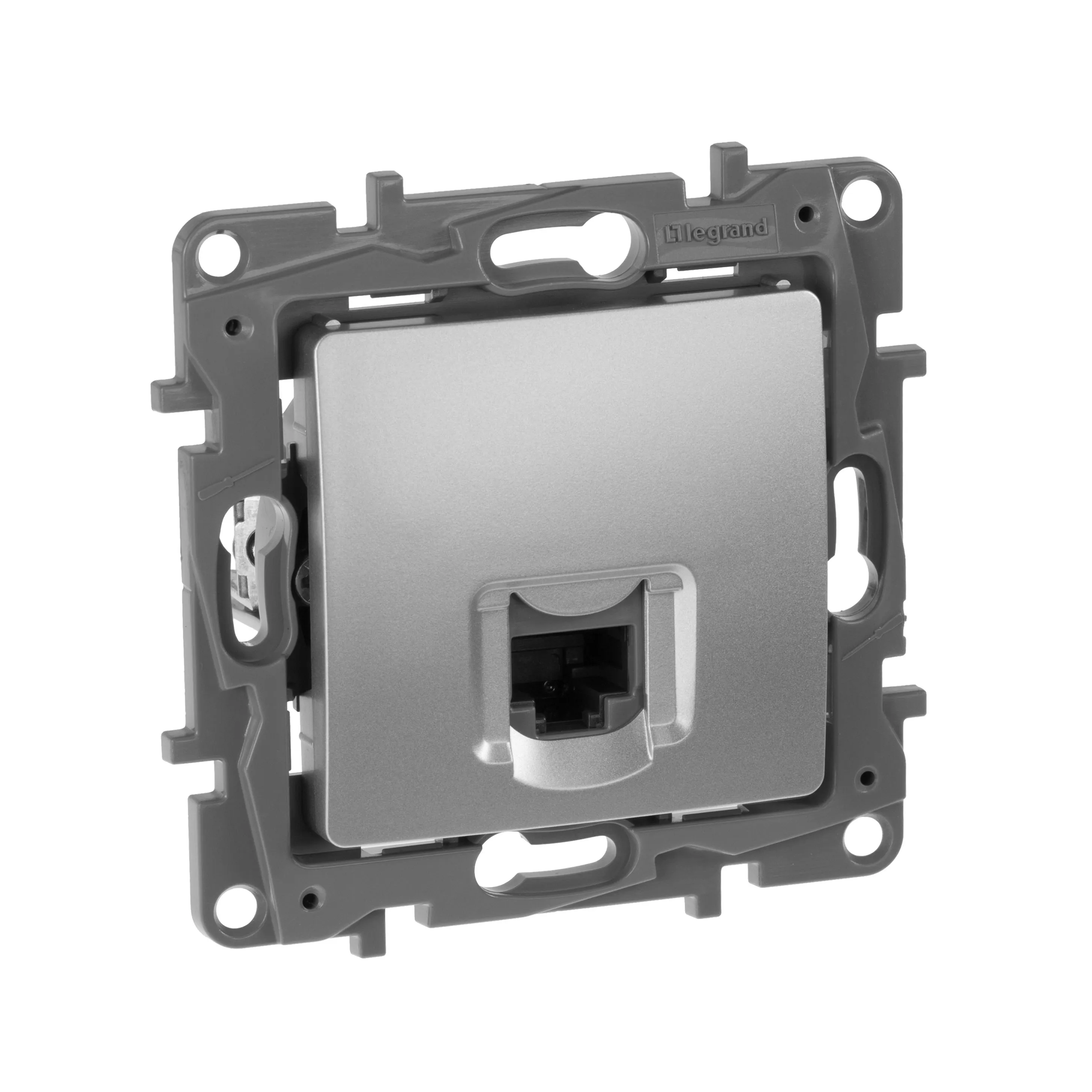 ETIKA Розетка компьютерная RJ45 категория 6 UTP алюминий 672453