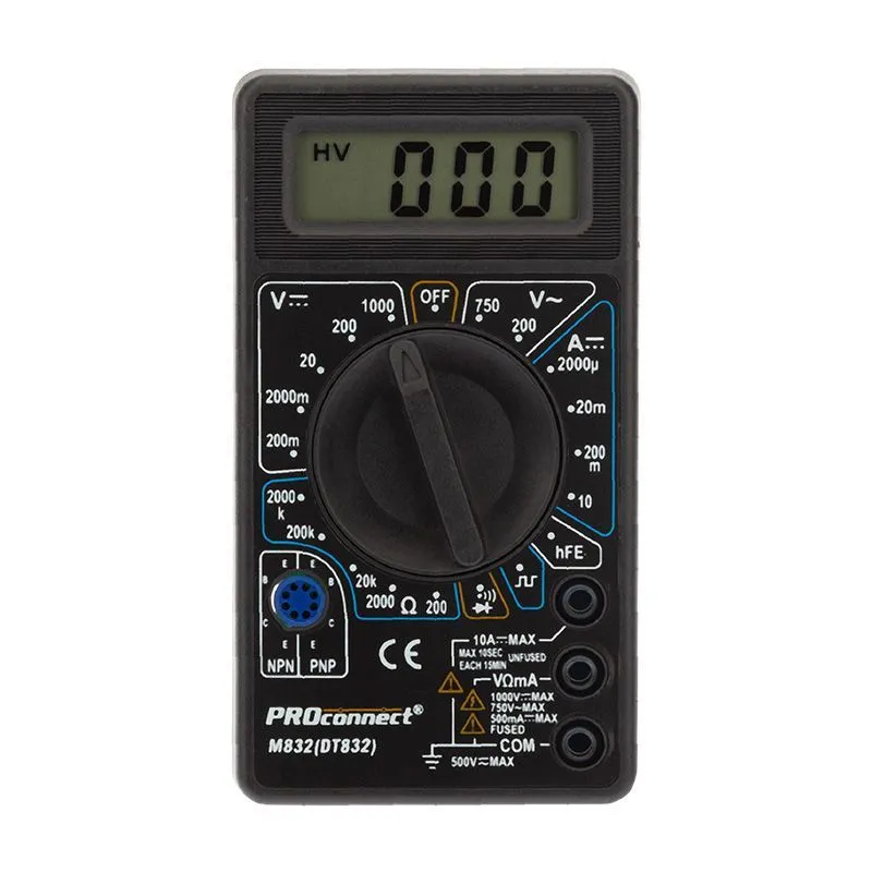 Портативный мультиметр M832 (DT832) PROconnect 13-3012