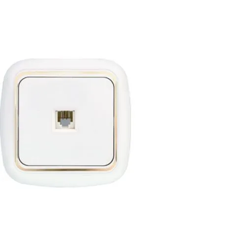 Розетка телефонная четырехконтактная скрытой установки ТР4-023 з