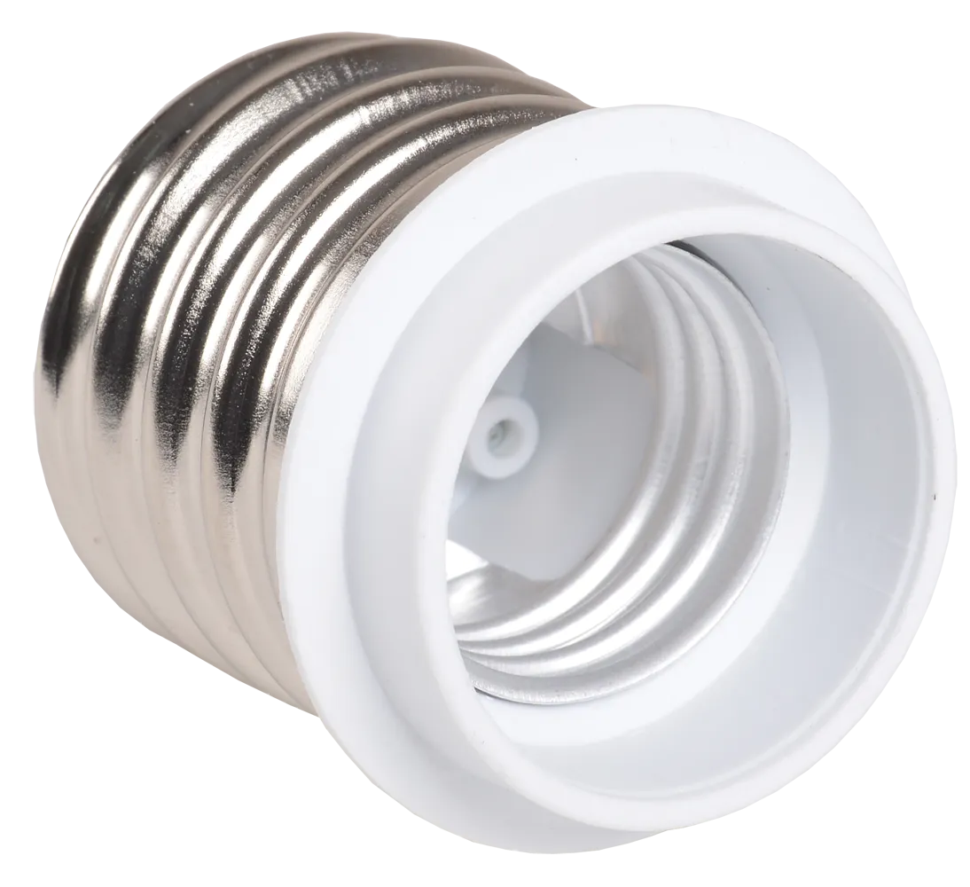 Переходник Е40-Е27 ПР40-27-К02 пластик белый (индивидуальный пакет) IEK EPR31-01-01-K01