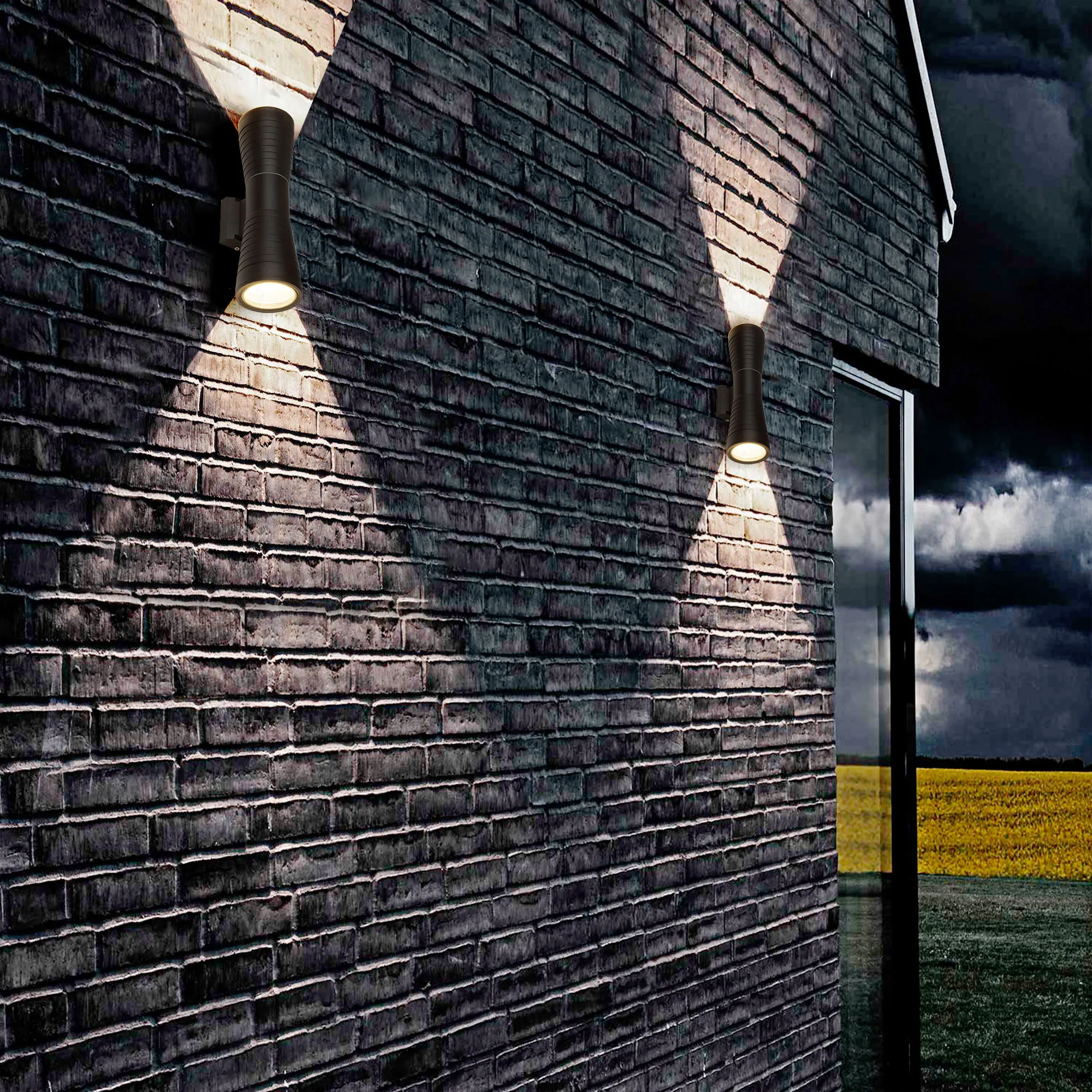 Светильник светодиодный уличный настенный Tube double черный 1502 TECHNO LED Elektrostandard - Фото 3