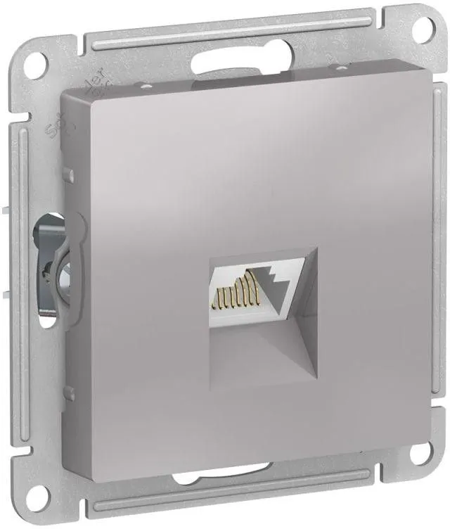 Розетка компьютерная AtlasDesign RJ45 кат.6A механизм алюм. SE ATN000386